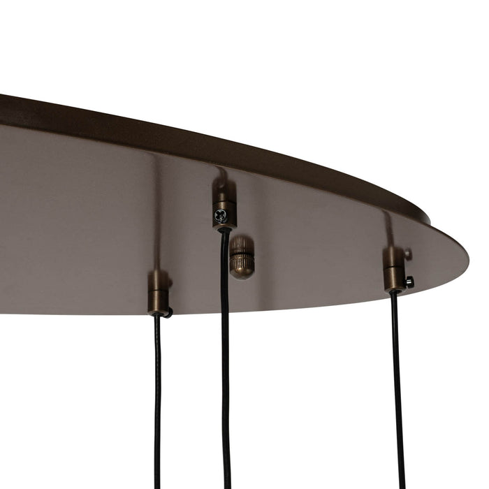 QAZQA Design hanglamp donker brons met helder glas 12-lichts - Inge