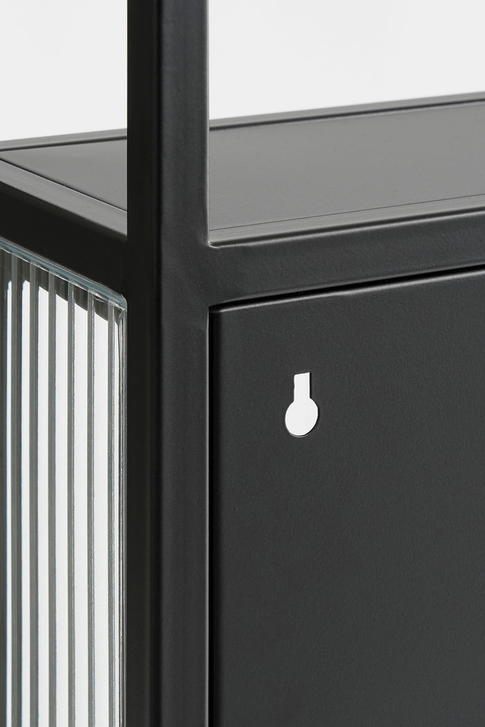 Mica Decorations Clifton Wandkast - Metaal - Zwart