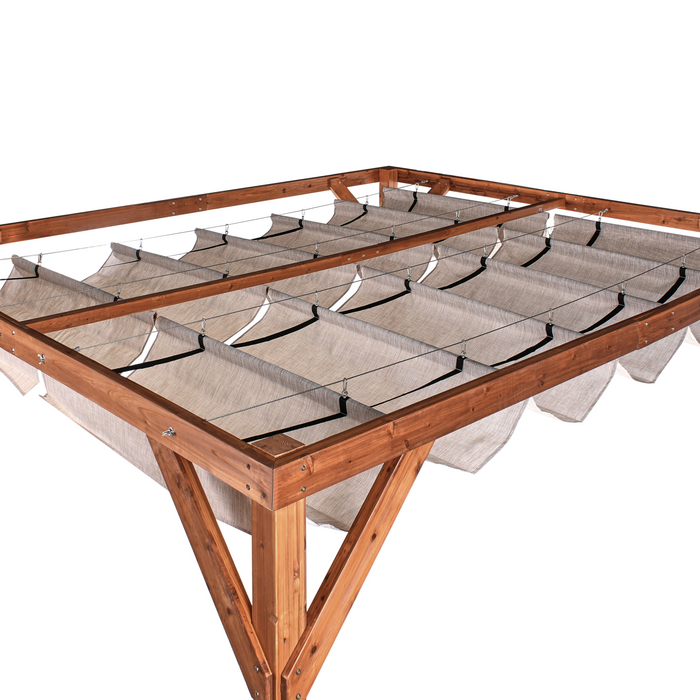 Beliani - VILLAROSA - Prieel - Beige - Dennenhout