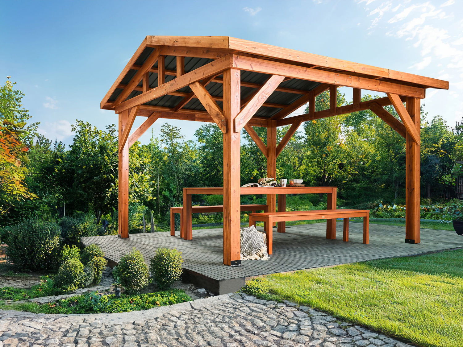 Beliani - SECCHIA - Prieel - Lichthout - Dennenhout