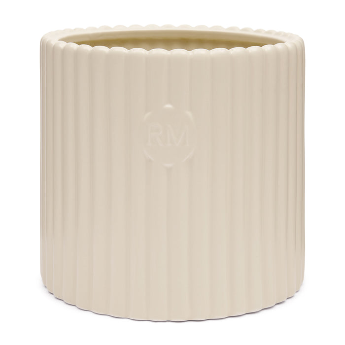 Riviera Maison Bloempot rond Wit - Montaigne Plantpot binnen Keramiek