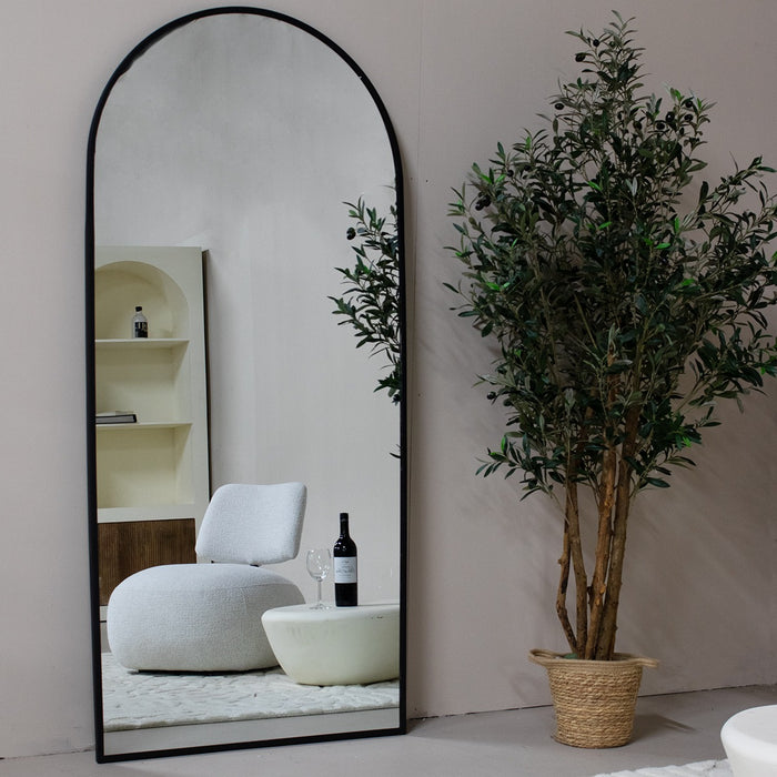 Giga Meubel - Staande Spiegel - Zwart Metaal - 80x3x160cm - Bowie