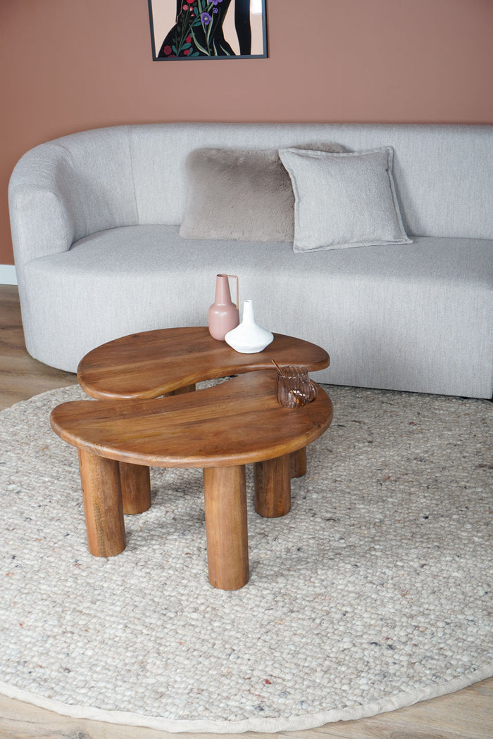 Veer Carpets - Vloerkleed Steve Beige Rond ø200 cm