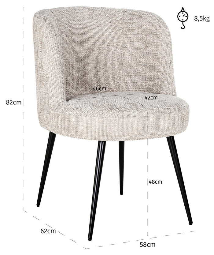 Richmond Interiors Morton Natural Renegade Eetkamerstoel