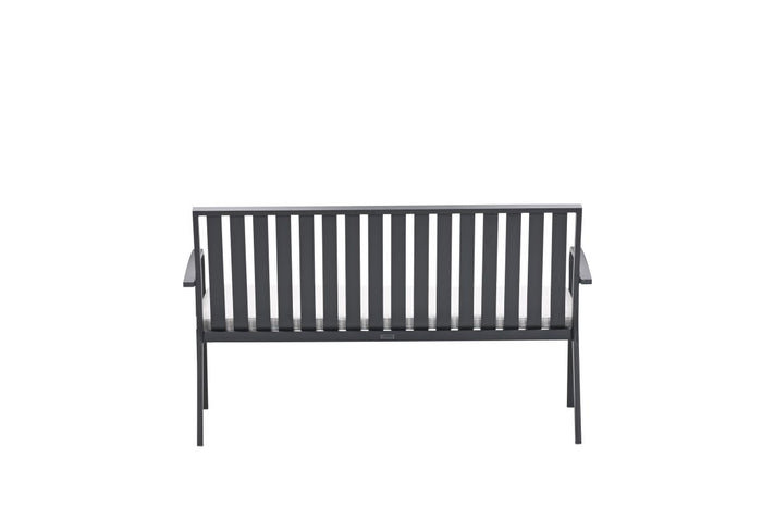 Bruno parkbank - aluminium - carbon black - valley sand