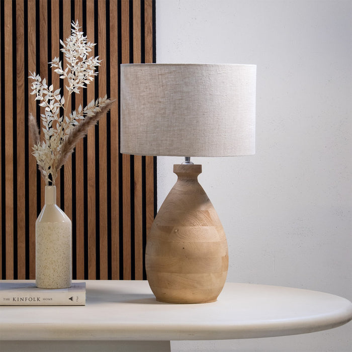 Giga Meubel - Tafellamp Naturel - 35cm - Hout - Tafellamp Mattia