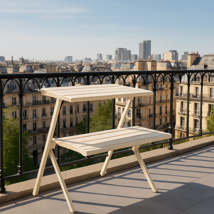 HESPERIDE HIXA Balkontafel Tuintafel Balkonbank halve Picknicktafel...