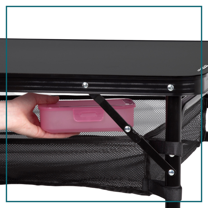 HIXA Campingtafel Vouwtafel Inklapbare tafel Strandtafel Zwart Vers...