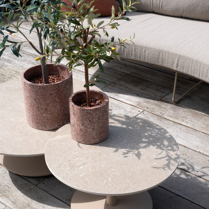 4 Seasons Outdoor Boaz koffietafel - latte|keramiek -  Ø60 cm.