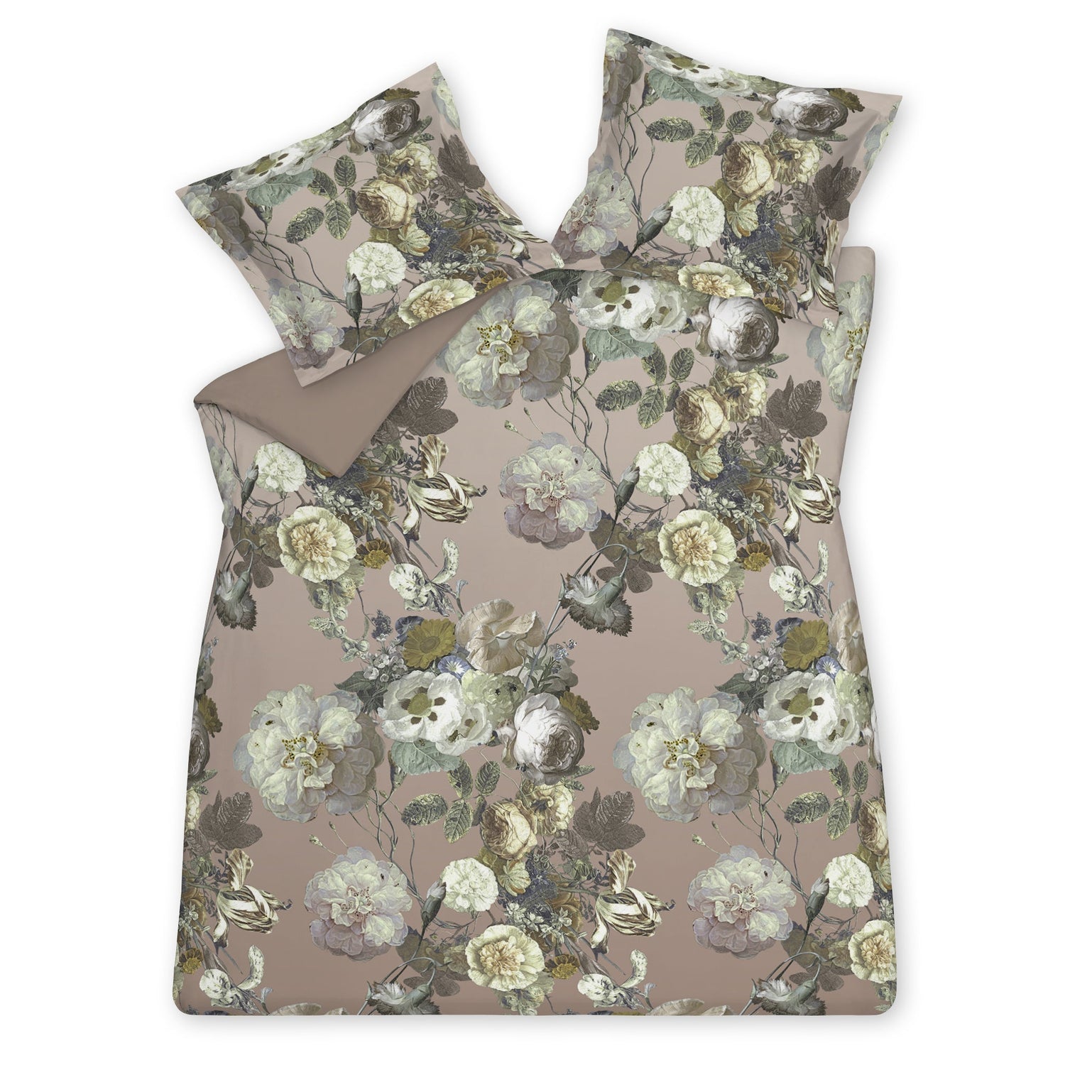 Dekbedovertrek Sleepy Sand | Beige | Bruin | Groen | Satijnkatoen