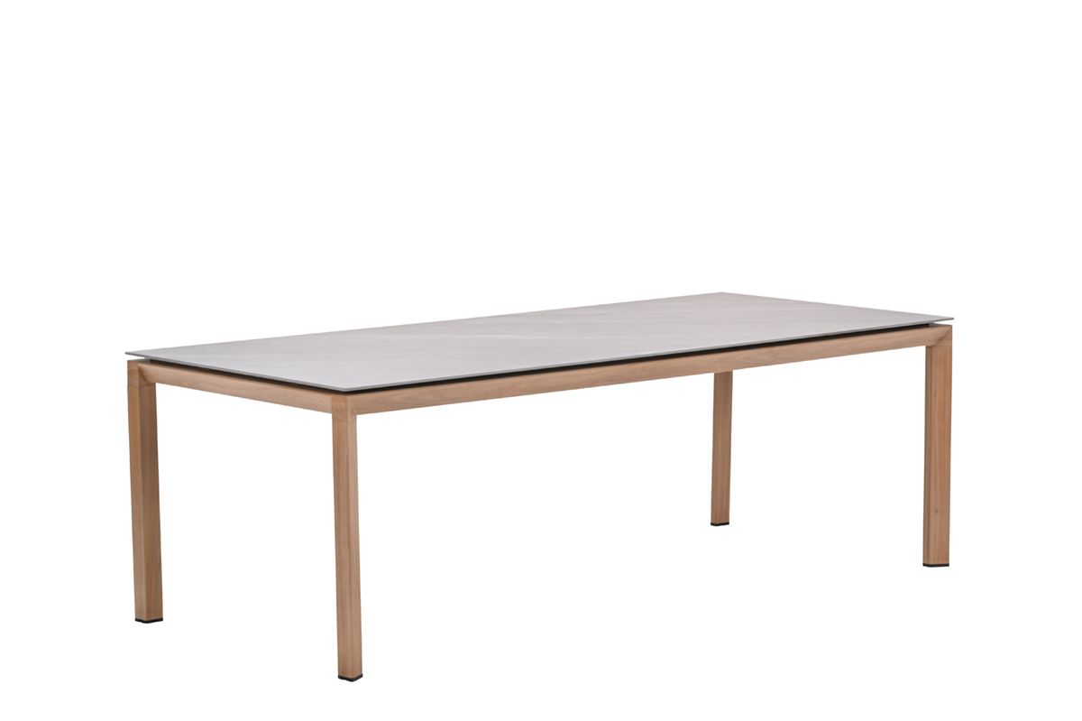 Domingo tafel - 230x100 cm - light teaklook -  Centostone Napoli sand