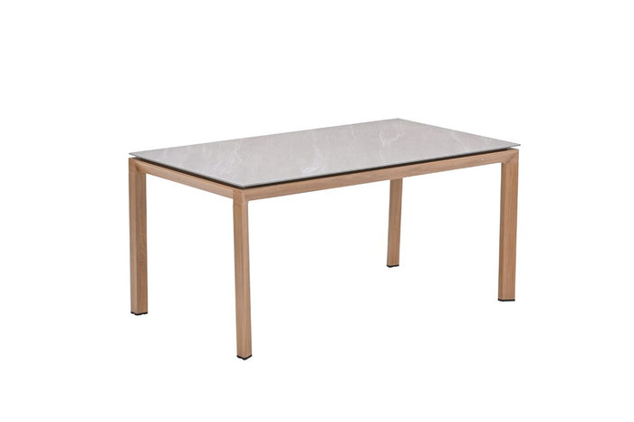 Domingo tafel - 160x90 cm - light teaklook -  Centostone Napoli sand