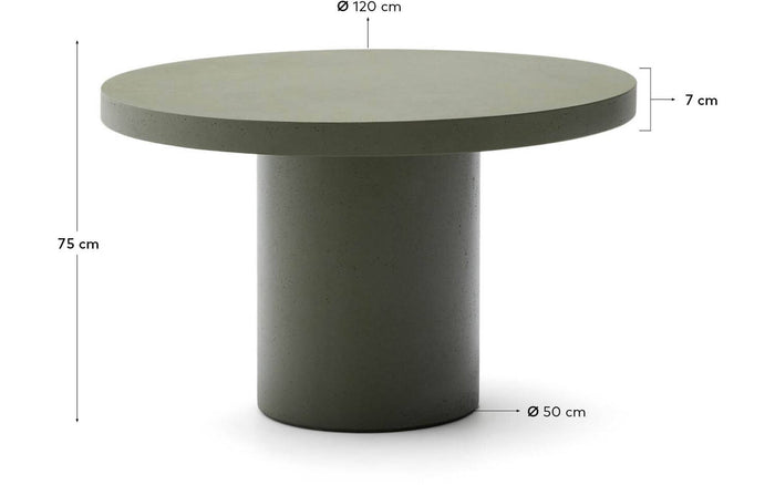 Tuintafel Aiguablava, Tuintafel rond Ø 120 cm