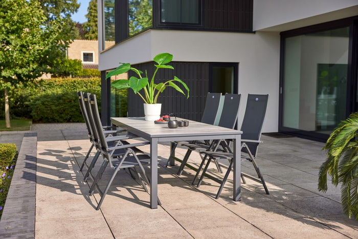 Hartman Comino dining tuintafel 223x105 cm. - Keramiek|Grijs
