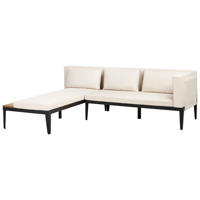 Beliani-BRACCIANO-Loungeset 4-zits-Lichtbeige-Gecertificeerd acaciahout