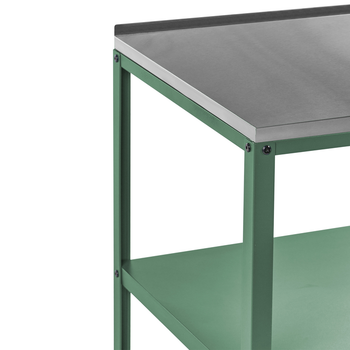 Beliani - VILAMA - Buitenkeuken eiland - Groen - 80x50x92 cm - Staal