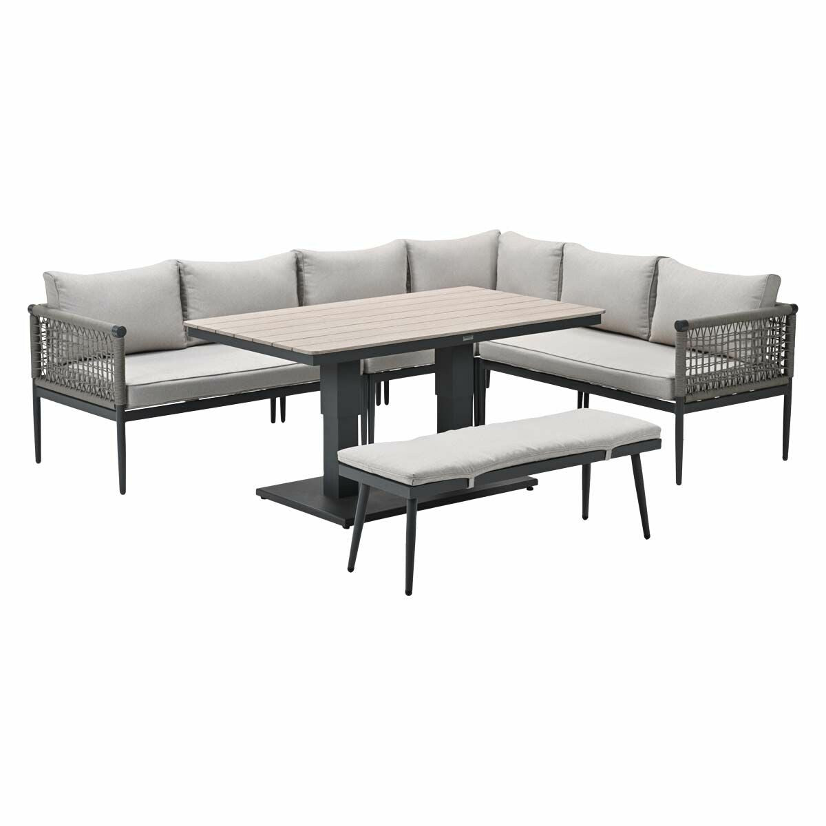 Garden Impressions Burela lounge dining set 6-delig rechts - taupe