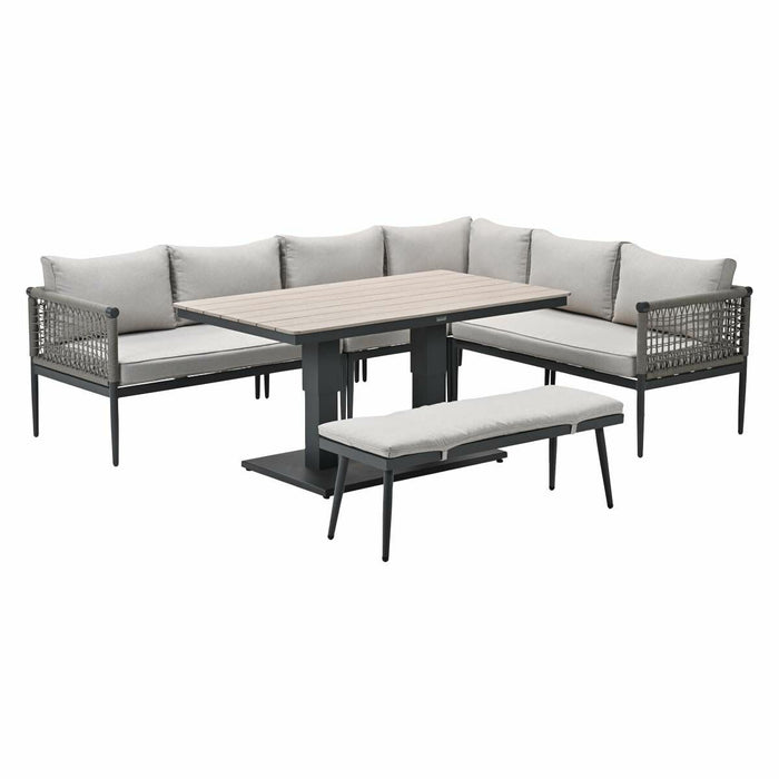 Garden Impressions Burela lounge dining set 6-delig rechts - taupe