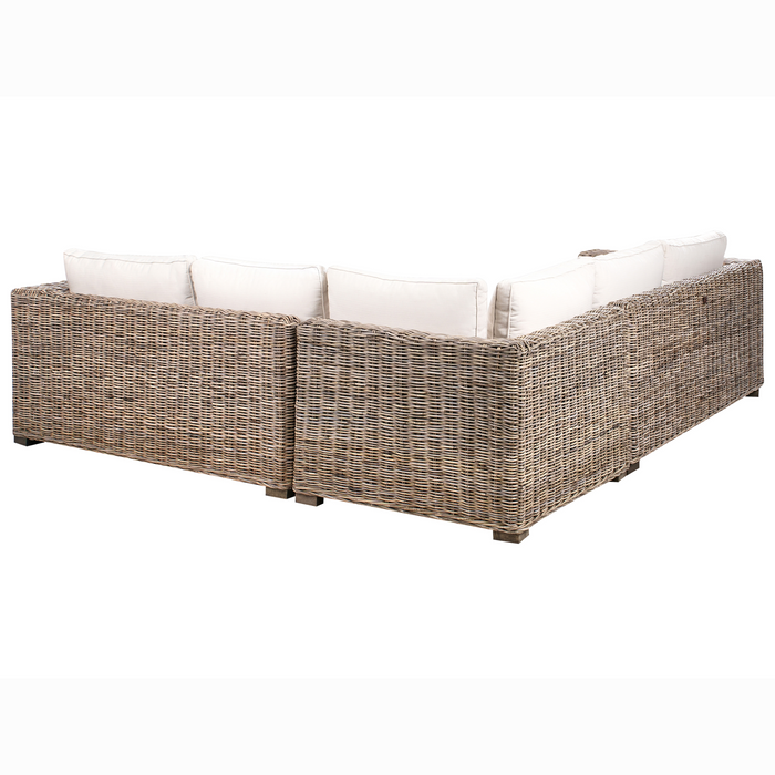 Beliani - RINELLA - Loungeset 5-zits - Grijs - Rotan