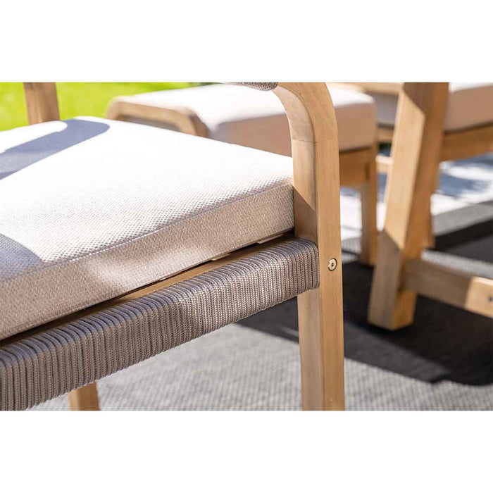 Garden Impressions Alora lounge dining set 5-delig links - grey sand