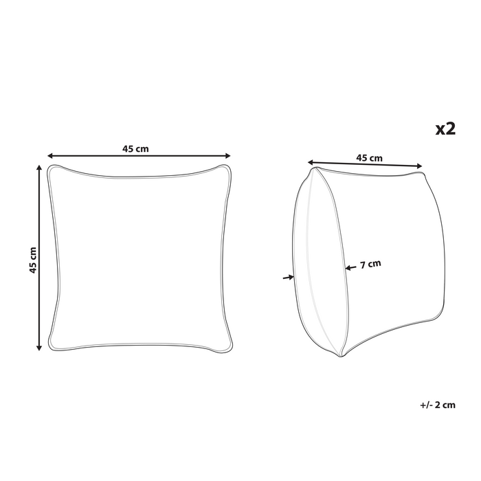 Beliani - FLYLEAF - Tuinkussen set van 2 - Groen - Polyester