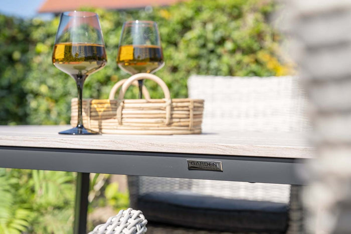 5-delige tuinset Dido tuinstoelen zwart - Vigo tafel