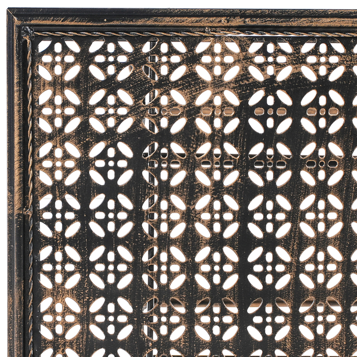 Beliani - BORMIO - Tuinbartafel - Zwart - 60 x 60 cm - IJzer