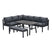 Bleco lounge-diningset - carbon black|reflex black - 7 personen