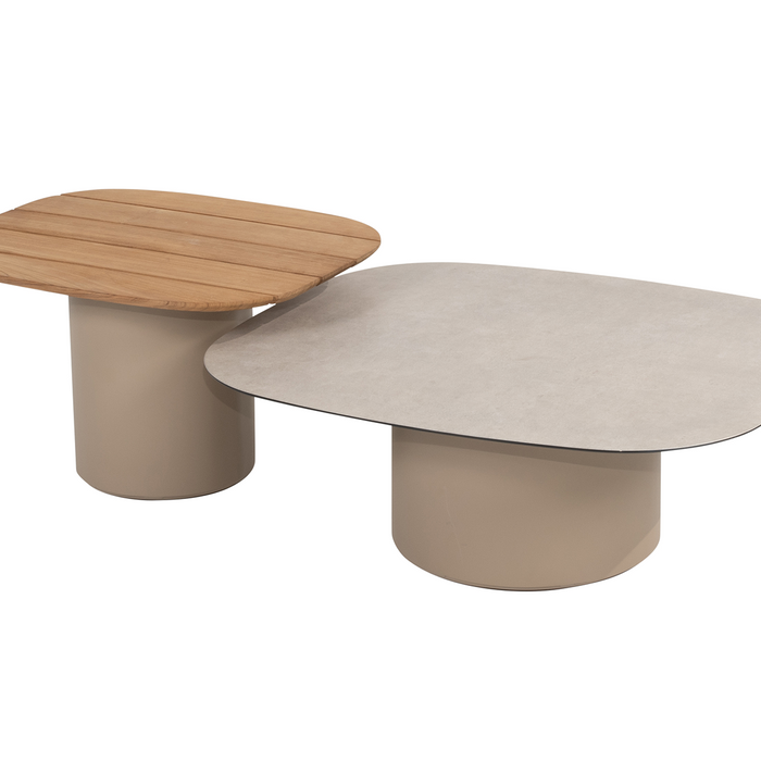 Taste by 4 Seasons Demi Salontafel set (2-delig) - Keramiek|teak - Latte