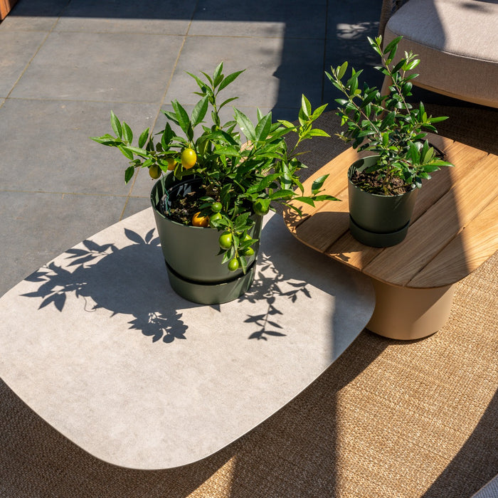 Taste by 4 Seasons Demi Salontafel set (2-delig) - Keramiek|teak - Latte