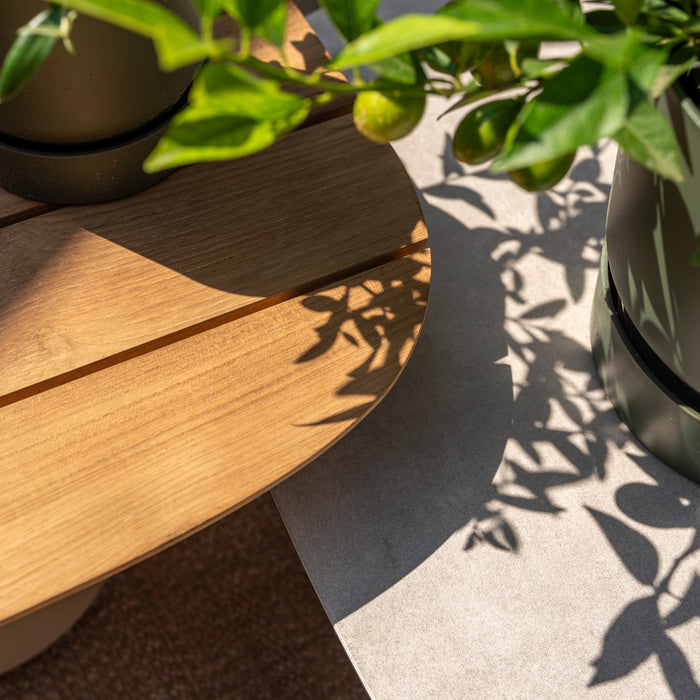 Taste by 4 Seasons Demi Salontafel set (2-delig) - Keramiek|teak - Latte