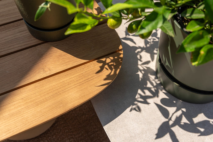 Taste by 4 Seasons Demi Salontafel set (2-delig) - Keramiek|teak - Latte