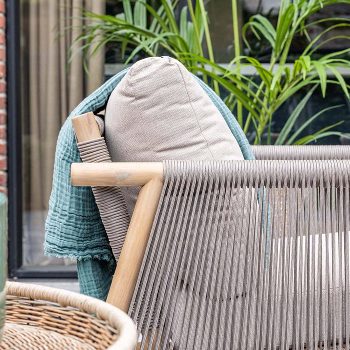 Meteor loungeset - 4-dlg. acaciahout met white wash - sand