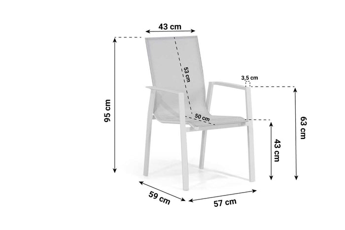 Lifestyle Garden FurnitureLoungesets met vuurtafel - Wit - 6