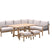 Santos lounge-diningset - 5-dlg.-rechts-acaciahout met white wash-sand