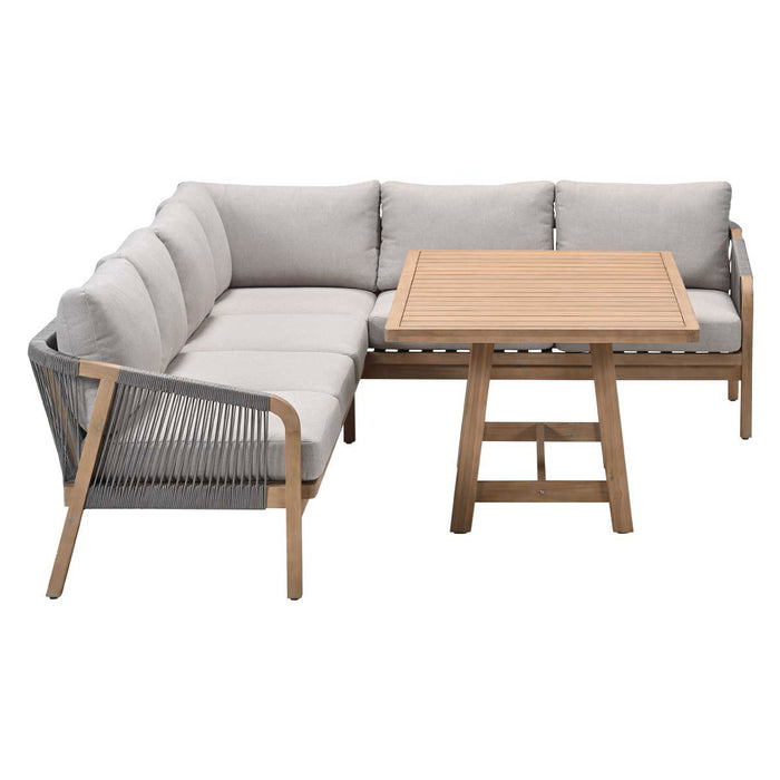 Garden Impressions Alora lounge dining set 3-delig rechts - grey sand