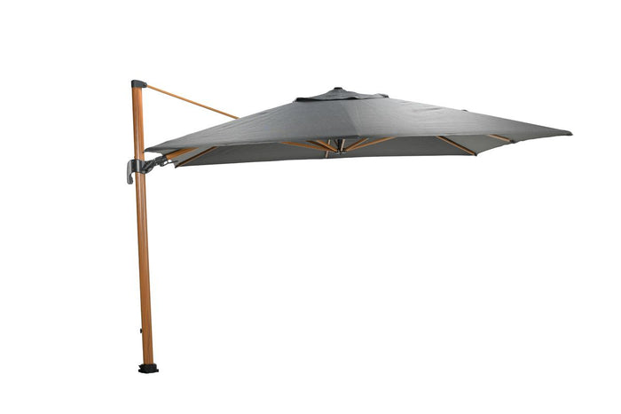 Hawaii Big Pole II parasol - 350x350 cm - l. teaklook -royal antraciet