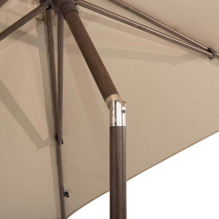 4 Seasons Azzurro stokparasol 200x300 cm beach solefin - Wenge frame