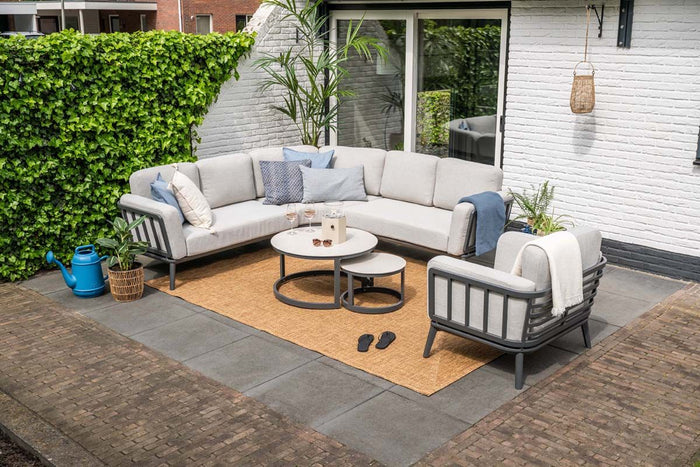 Montea lounge hoekset -5-dlg - carbon black - valley sand