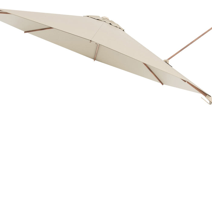 Platinum Challenger Zweefparasol T2 premium - 3,5 m. rond Champagne teak