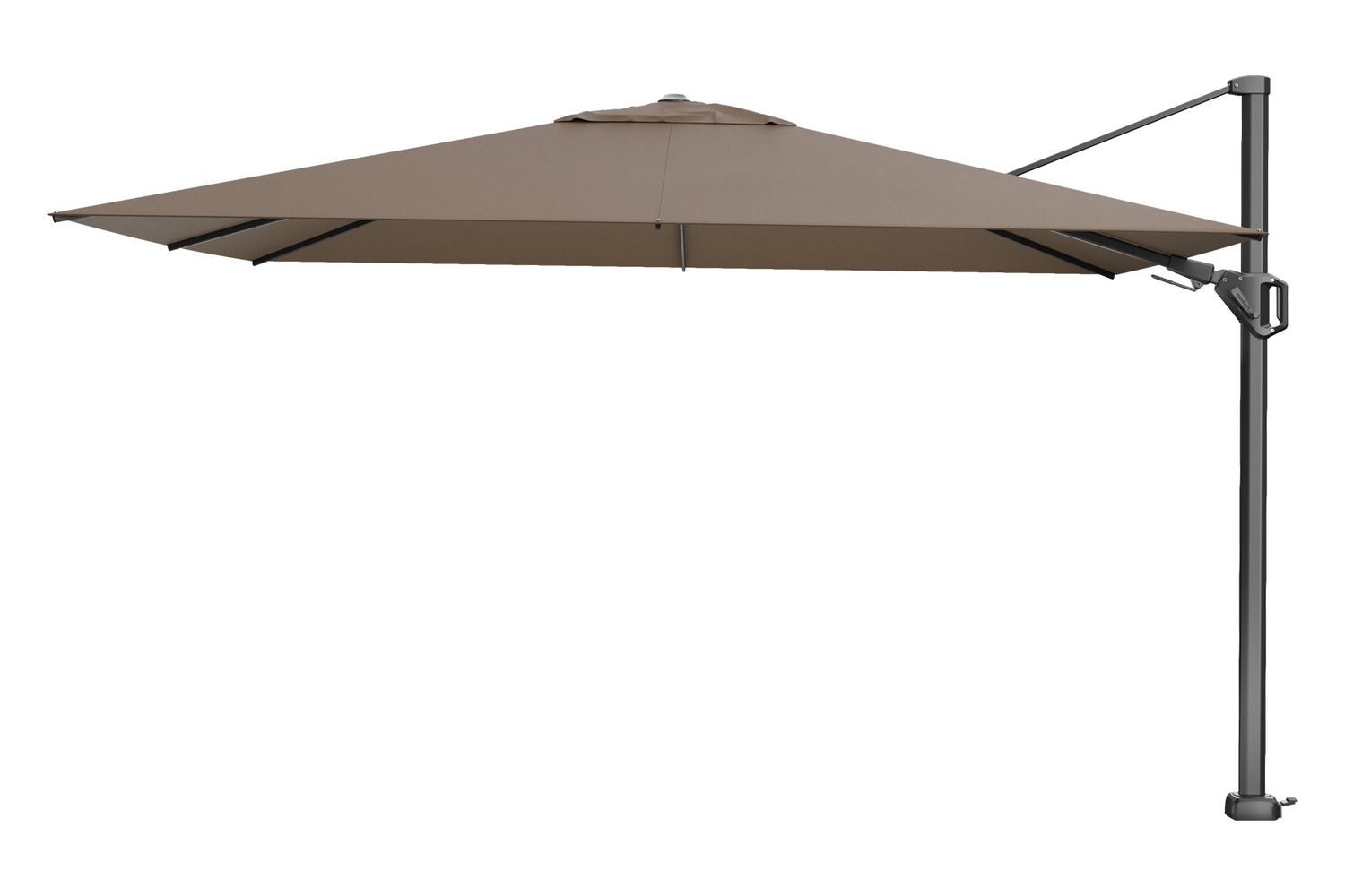 Platinum Challenger parasol T2 Premium - 2,6 x 3,5 m. - Havana Taupe