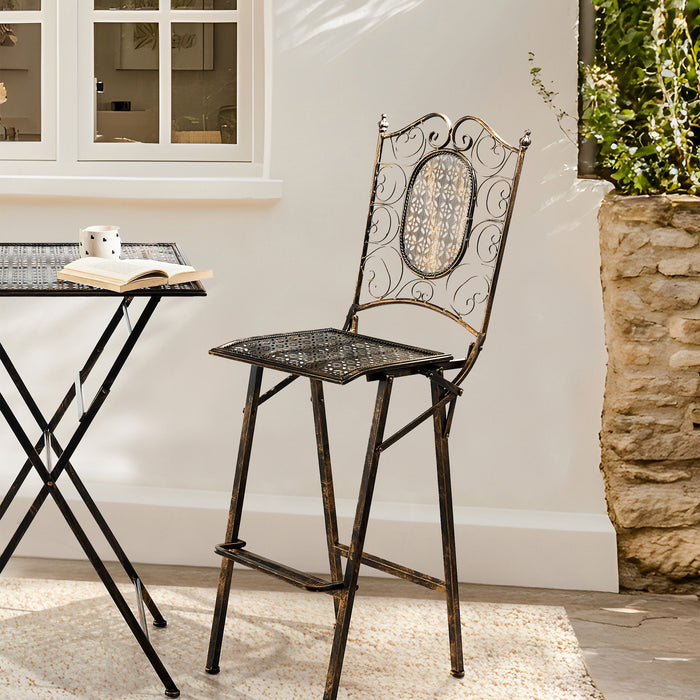 Beliani - BORMIO - Tuinbarkruk set van 2 - Zwart - IJzer