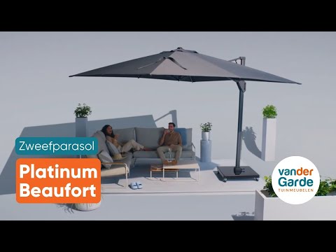 Platinum Beaufort Premium 3,2x3,2 m - Havanna taupe met voet en hoes