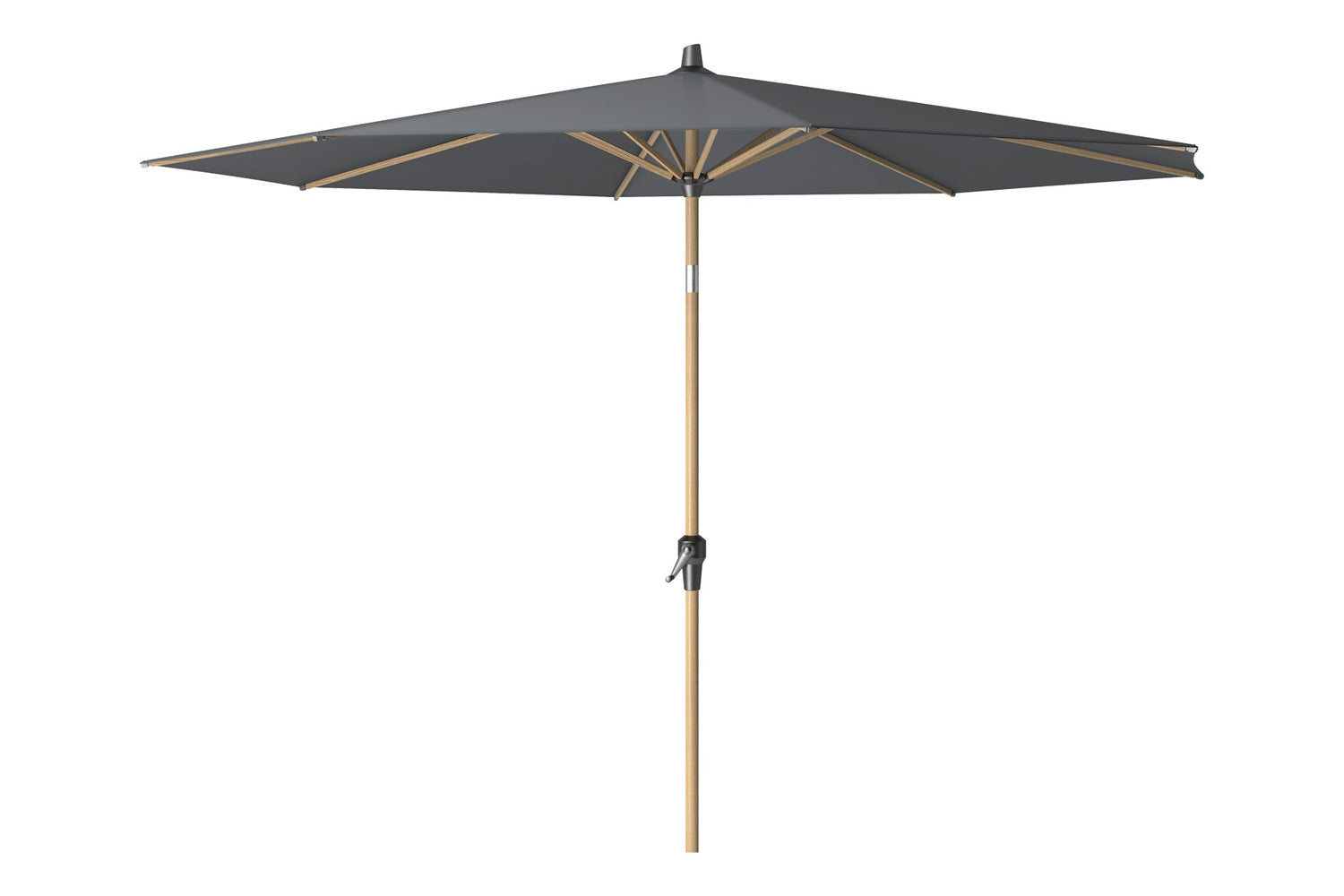 Platinum Riva stokparasol 3 m. rond - Teak Antraciet