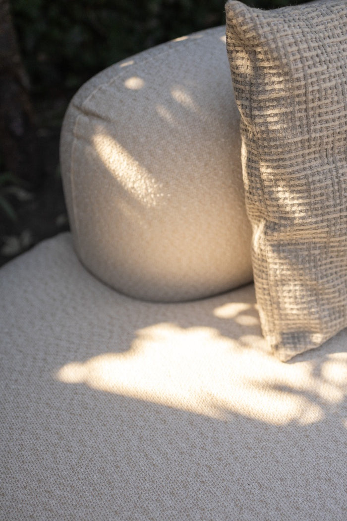 Madeira ronde hoekbank rechts - Naturel Sunbrella