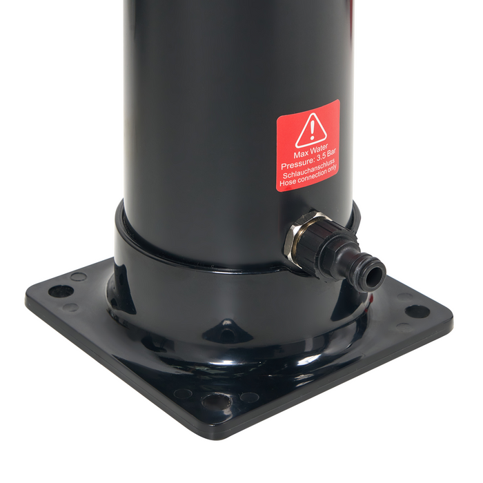 Beliani - ENGABAO - Buitendouche op zonne-energie - Zwart - PVC