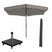 Garden Impressions Delta parasol Ø300cm taupe Eureka voet en hoes