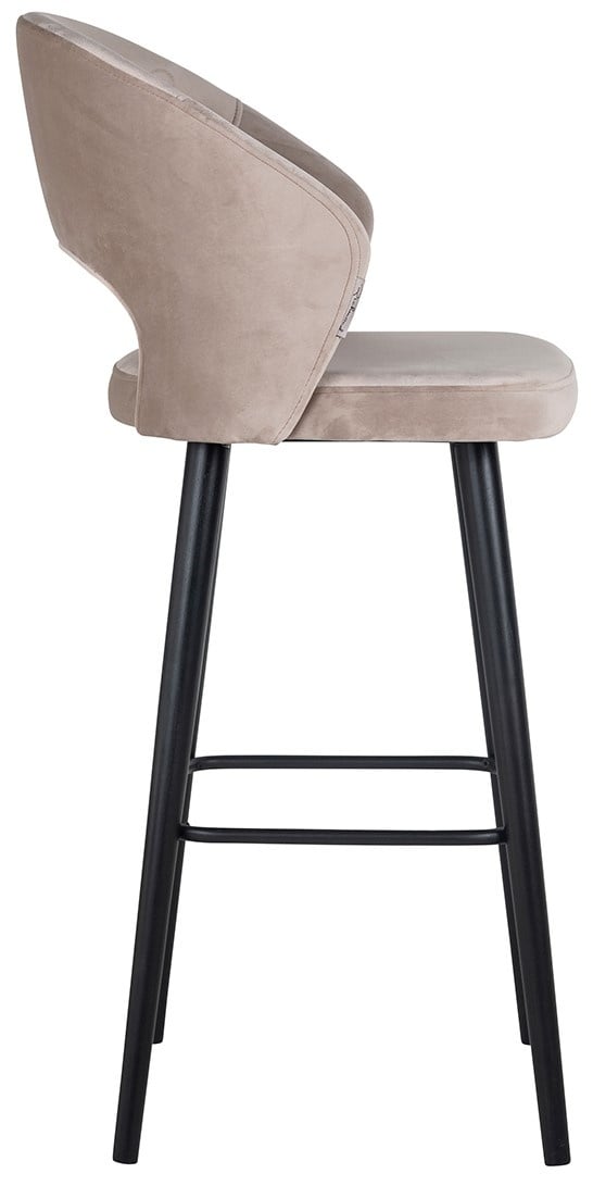 Richmond Interiors Savoy Barstoel Khaki Velvet