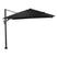 Hawaii Big Pole II parasol - 350x350 cm - carbon black - royal zwart