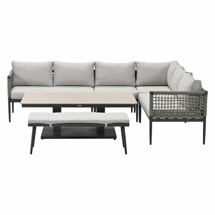 Garden Impressions Burela lounge dining set 6-delig rechts - taupe